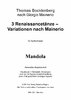 Thomas Bocklenberg "Drei Renaissancetänze Variationen nach Mainerio"  Mandola