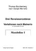 Thomas Bocklenberg "Drei Renaissancetänze Variationen nach Mainerio" Mandoline 1/(Version mit Harfe)