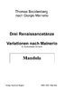 Thomas Bocklenberg "Drei Renaissancetänze Variationen nach Mainerio" Mandola / (Version mit Harfe)